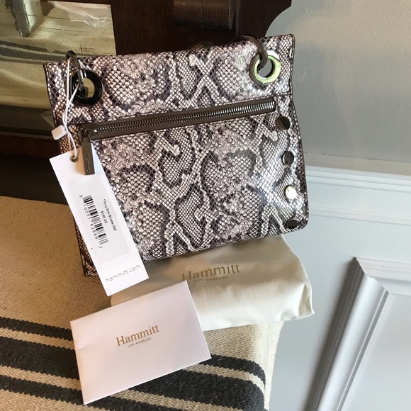Hammitt Handbags - NWT Hammitt Small Tony Snake Print Crossbody Bag Retail $245
